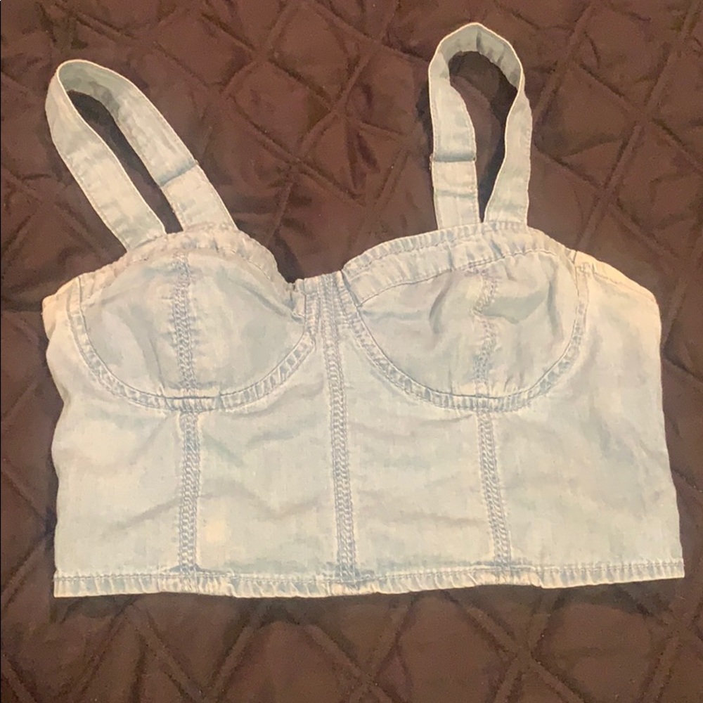 Cropped jean top